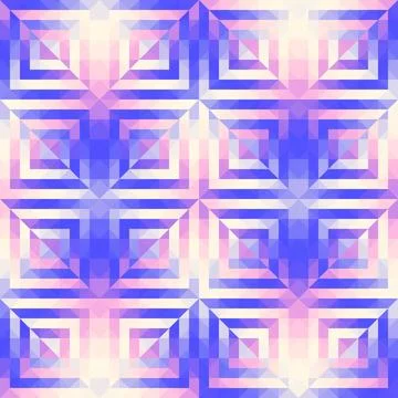 Geometric seamless abstract pattern in low poly style. Small squares regular Stock Illustration