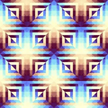 Geometric seamless abstract pattern in low poly style. Small squares regular Illustrazione stock