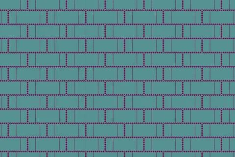 Geometric seamless background with arranged structured brickwork background.. 库存插图