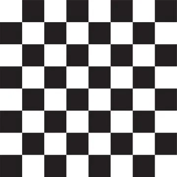 Geometric Seamless Chessboard Pattern With Squares. Black And White Tile Vector Stock Illustration