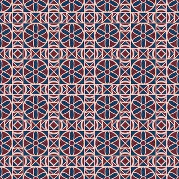 Geometric seamless color pattern Stock Illustration