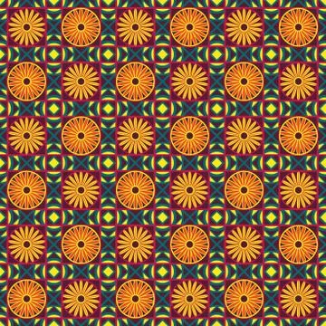 Geometric seamless colorful pattern Stock Illustration