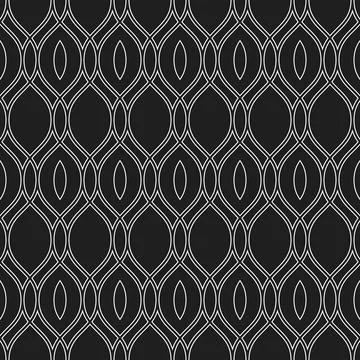Geometric Seamless Dark Wavy Pattern Stockillustratie