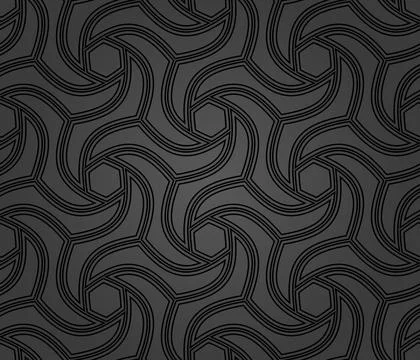 Geometric Seamless Fine Pattern. Classic Dark Ornament Stock Illustration