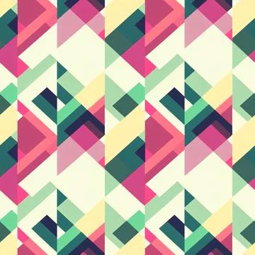 Geometric seamless glitch pattern. イラスト素材