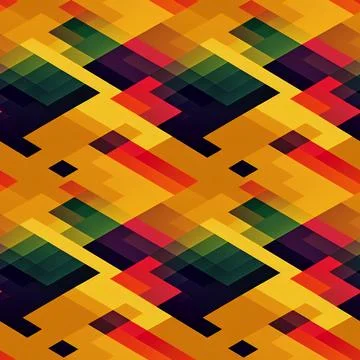 Geometric seamless glitch pattern. イラスト素材