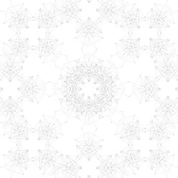 Geometric seamless grid consisting of points with lines. Vector illustration 스톡 일러스트