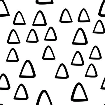 Geometric seamless hand drawn pattern Stock Illustration