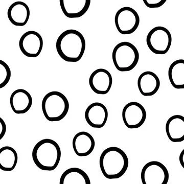 Geometric seamless hand drawn pattern Stock Illustration