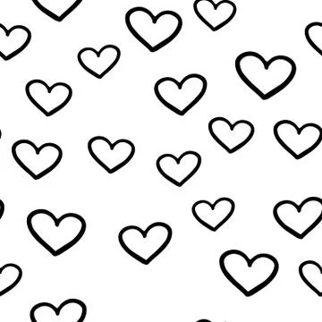 Geometric seamless hand drawn pattern Stock Illustration