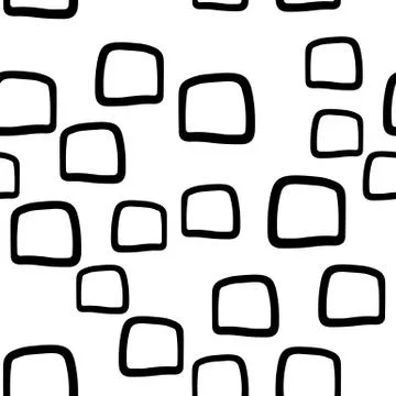 Geometric seamless hand drawn pattern Stock Illustration