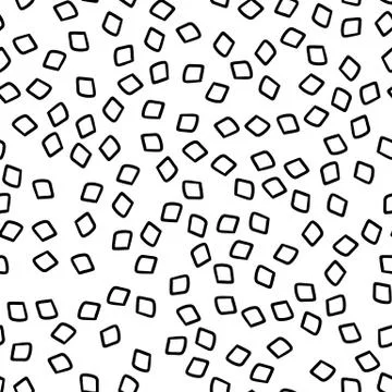 Geometric seamless hand drawn pattern Stock Illustration
