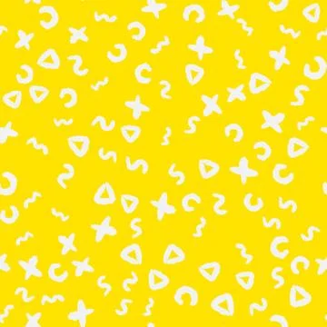 Geometric seamless hand drawn pattern Stock Illustration