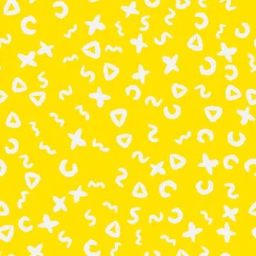 Geometric seamless hand drawn pattern Stock Illustration