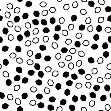 Geometric seamless hand drawn pattern Stock Illustration