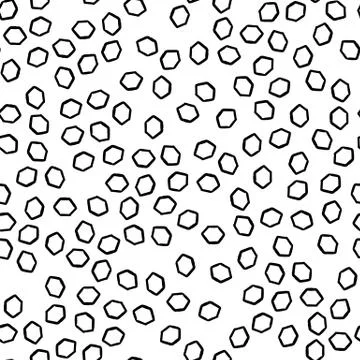 Geometric seamless hand drawn pattern Stock Illustration