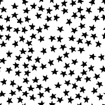 Geometric seamless hand drawn pattern Stock Illustration