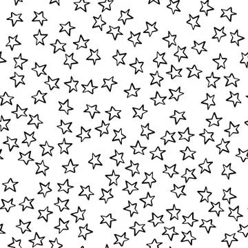 Geometric seamless hand drawn pattern Stock Illustration