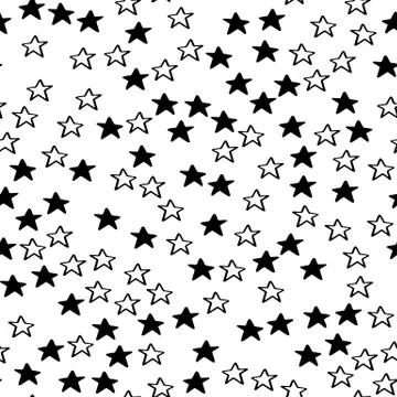 Geometric seamless hand drawn pattern Stock Illustration