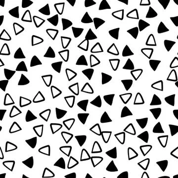 Geometric seamless hand drawn pattern Stock Illustration