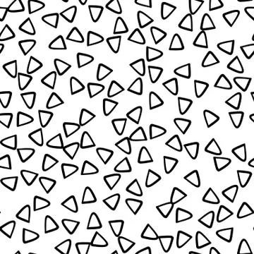 Geometric seamless hand drawn pattern Stock Illustration