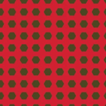 Geometric Seamless Hexagon Pattern on Red Background for Minimalist Design .. Illustrazione stock