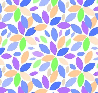 Geometric seamless leaf pattern, wallpaper Abstract floral leaves. Stock Illustration