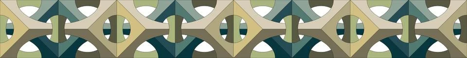 Geometric seamless linear pattern. Khaki-coloured intertwine. Stock Illustration