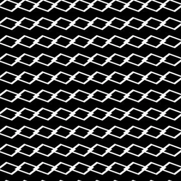 Geometric seamless monochrome pattern with parallelograms, squares. 스톡 일러스트