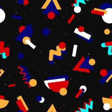 Geometric seamless pattern 80s design Illustrazione stock