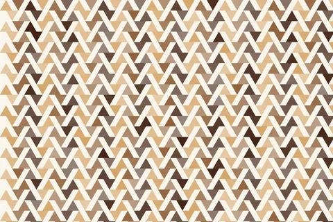 Geometric seamless pattern. Abstract brown and beige triangular mosaic Stock Illustration