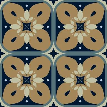 Geometric seamless pattern, abstract oriental style vector. Geometry floor .. 스톡 일러스트