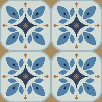 Geometric seamless pattern, abstract oriental style vector. Geometry tiles desig Stock Illustration