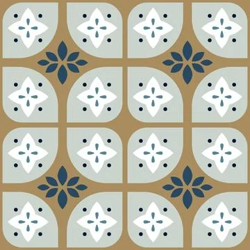 Geometric seamless pattern, abstract oriental style vector. Geometry tiles desig Illustrazione stock