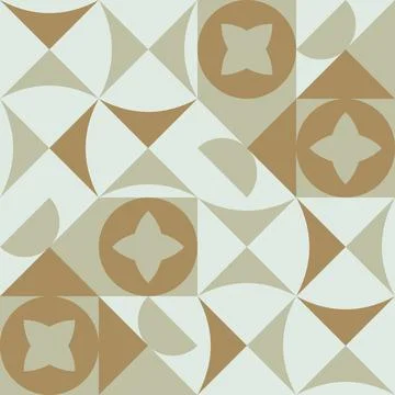 Geometric seamless pattern, abstract oriental style vector. Geometry floor tiles Stock Illustration