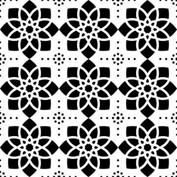 Geometric seamless pattern, abstract ornament style, tiled design Stock Illustration
