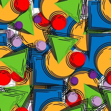 Geometric seamless pattern, abstract tiling background, Stock Illustration