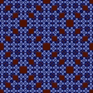 Geometric seamless pattern. Abstract vector background. Blue and red repeat g Stock Illustration