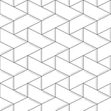 Geometric seamless pattern and background, linear design Illustrazione stock