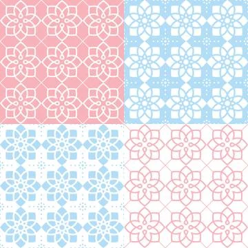 Geometric seamless pattern, Arabic ornament style, tiled design Stock Illustration