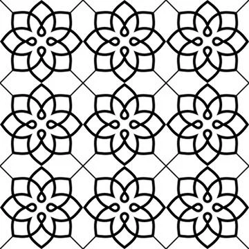 Geometric seamless pattern, Arabic ornament style, tiled Stock Illustration