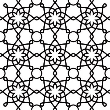 Geometric seamless pattern, Arabic ornament style, tiled design Stock Illustration