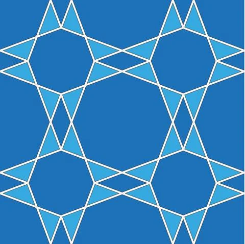 Geometric seamless pattern. Arabic style digital tapestry, textile print. Stock Illustration