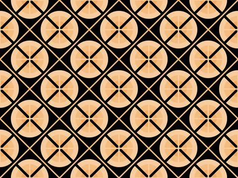 Geometric seamless pattern in art deco style. Golden lines pattern, vintage l Stock Illustration