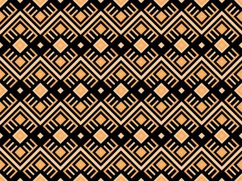 Geometric seamless pattern in art deco style. Golden lines pattern, vintage l イラスト素材