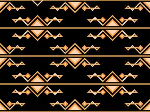 Geometric seamless pattern in art deco style. Golden lines pattern, vintage.. Illustrazione stock