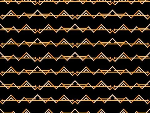 Geometric seamless pattern in art deco style. Golden lines pattern, vintage.. Stock Illustration