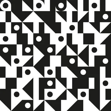 Geometric seamless pattern background. Black and white Stock Illustration