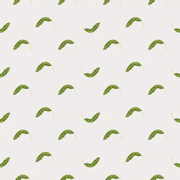 Geometric seamless pattern with banana leaf. Tropical background. Stock Illustration