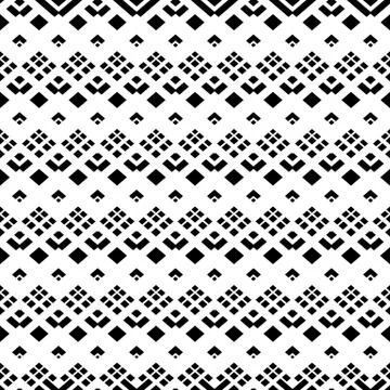 Geometric seamless pattern. Black and white Stock Illustration